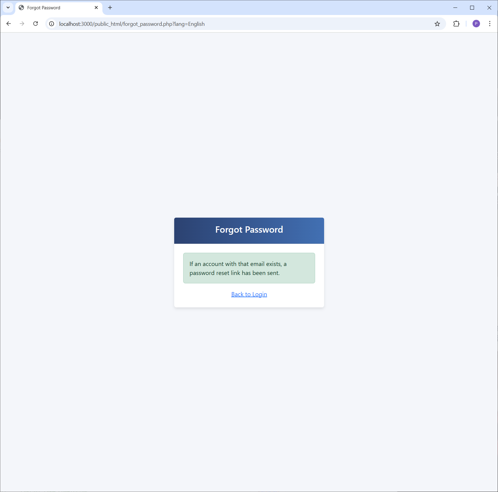 Confirmation Message